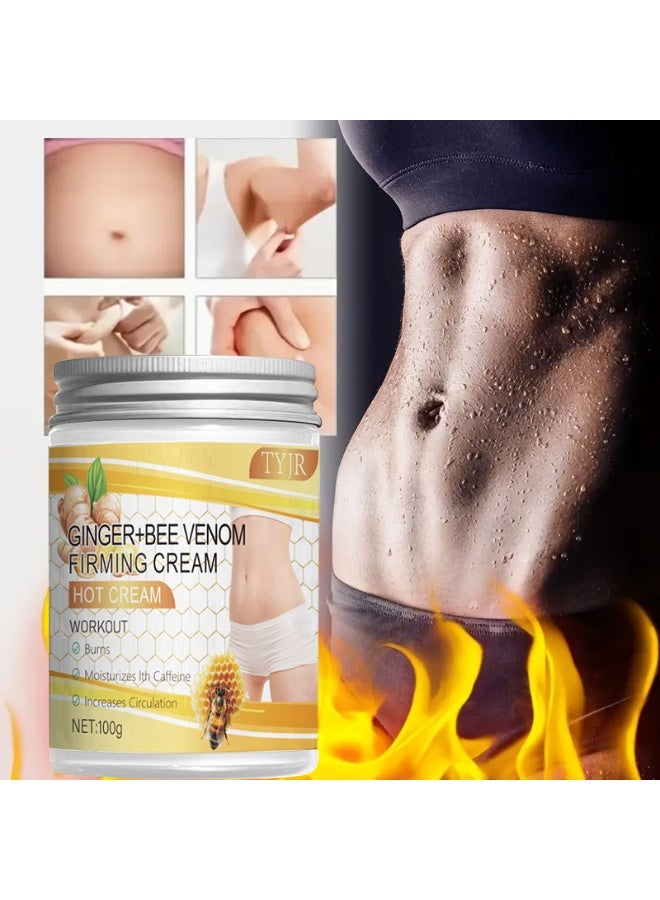 TYJR Ginger Bee Venom Firming Hot Cream | Fat Burning & Moisturizing, Sports-Grade Heating & Shaping 100g - Image 1